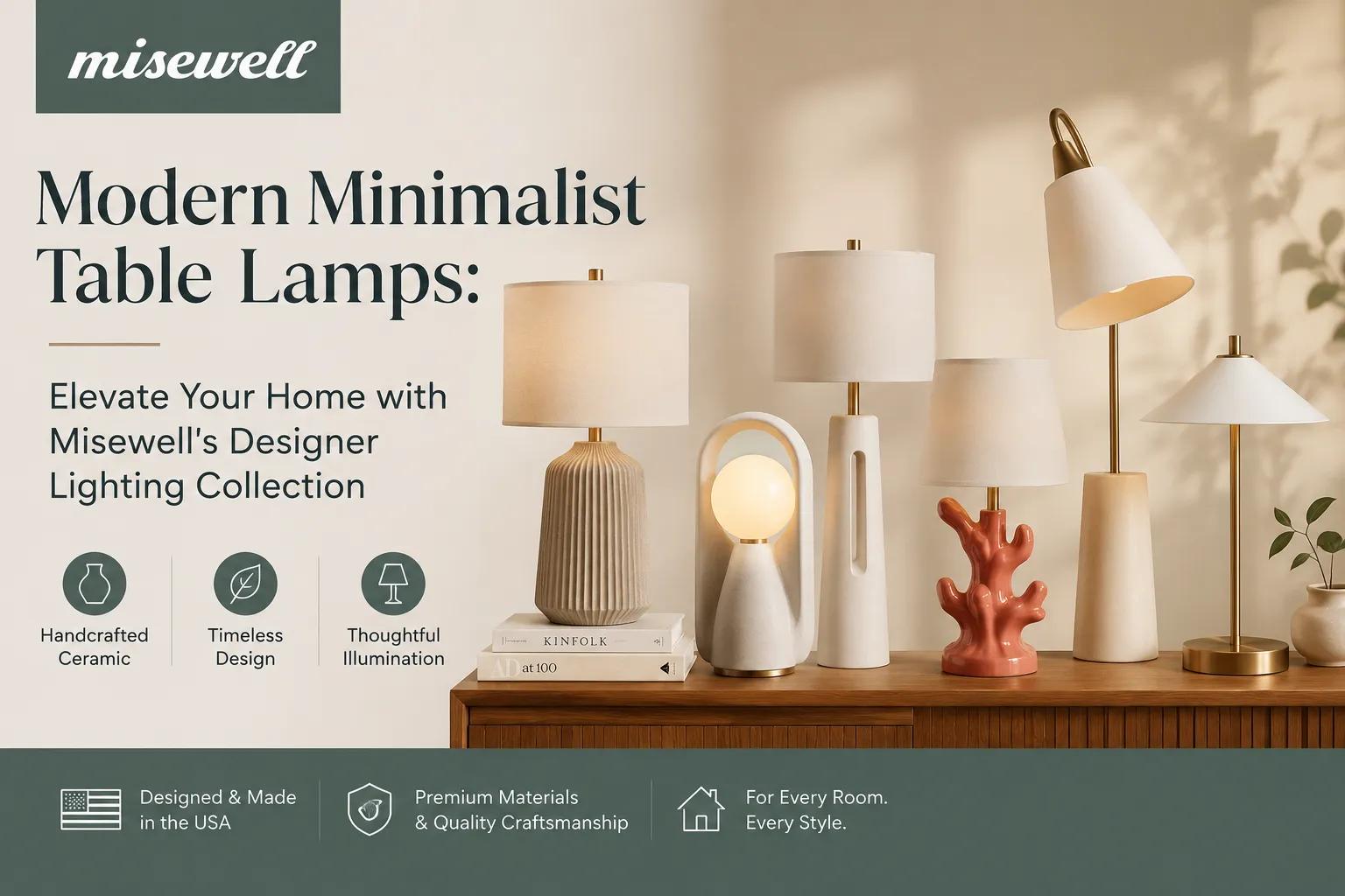 Modern Minimalist Table Lamps: Elevate Your Home with Misewell's Designer Lighting Collection